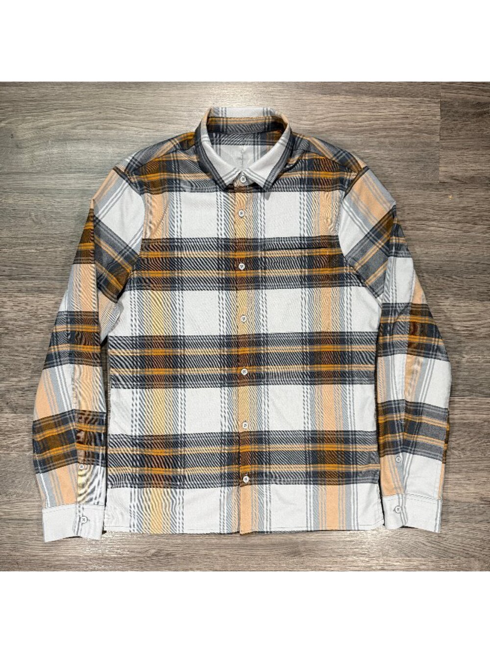 Lululemon Men's Masons Peak Flannel - Grey/Orange